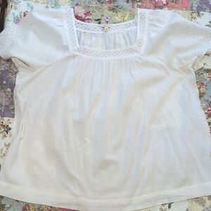 Sonoma White Eyelet Blouse